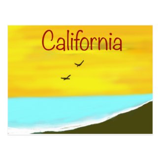 California Beach Postcard
