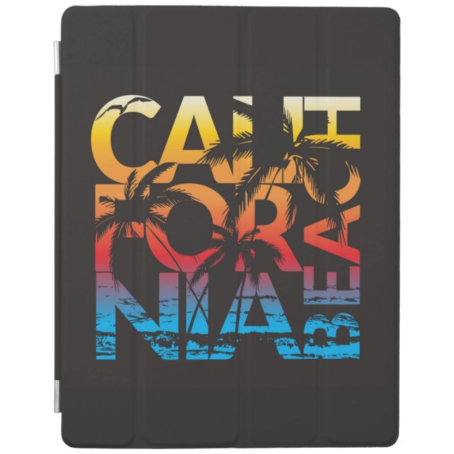 California Beach Poster iPad Smart Cover (Front)