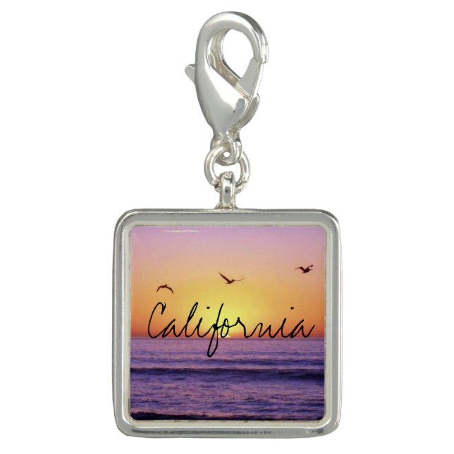 California Beach Sunset Charm (Front)