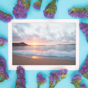 California Beach Sunset Ocean Waves Tissue Paper