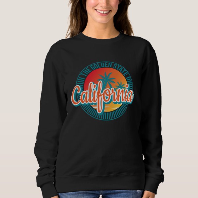 California beach surfing USA woman men children  3 Sweatshirt (Front)