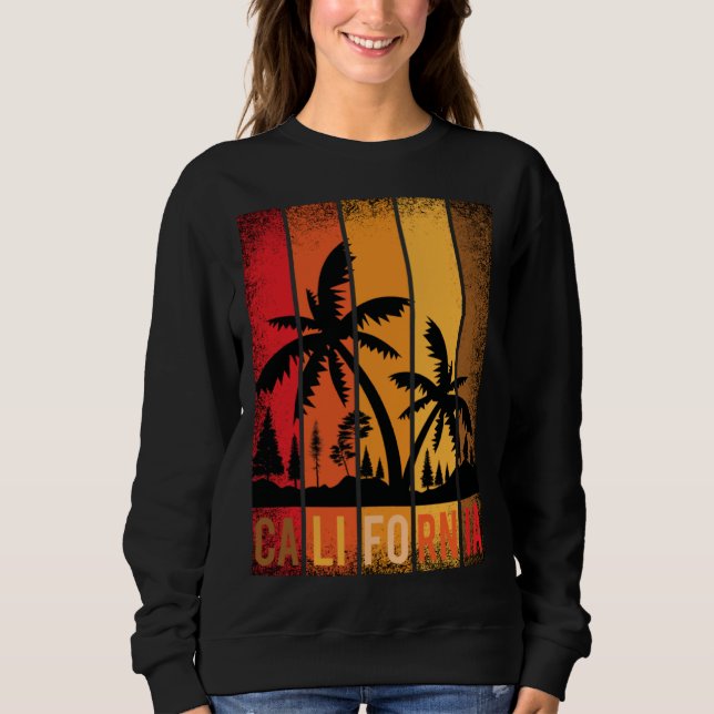 California beach USA woman men children Sweatshirt (Front)