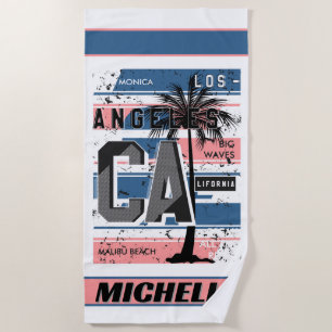 California Beach Vibes Design Beach Towel