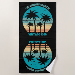 California Beach Vintage Beach Towel