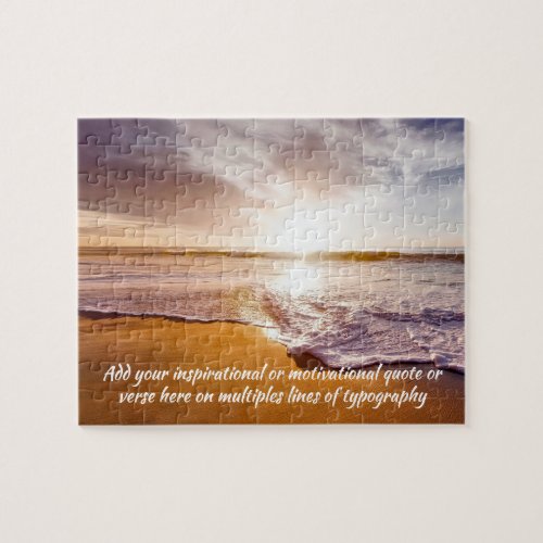 California Beach Waves Seascape DIY Inspirational Jigsaw Puzzle