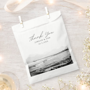 California Beach Wedding Pier Photo Favor Bag
