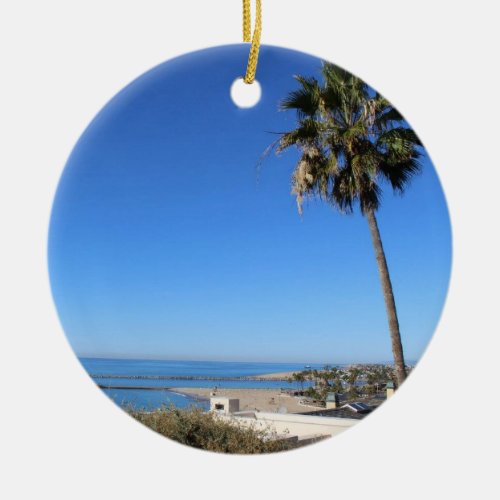 California Beachbum Christmas Travel Tree Ornament