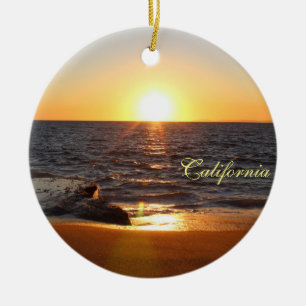 California Beaches Christmas Tree Ornament