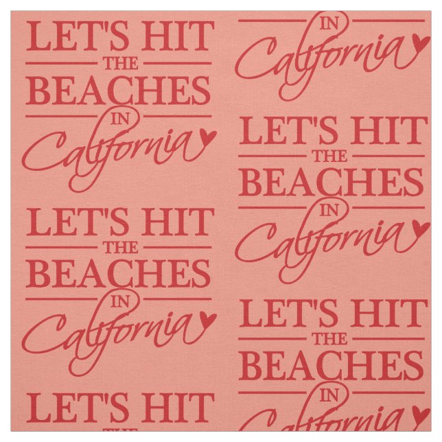 CALIFORNIA BEACHES custom color fabric (Swatch)