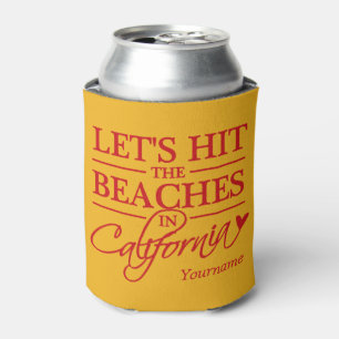 CALIFORNIA BEACHES custom name & color can cooler