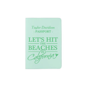 CALIFORNIA BEACHES custom passport cover