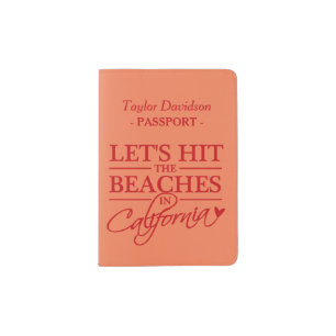 CALIFORNIA BEACHES custom passport cover