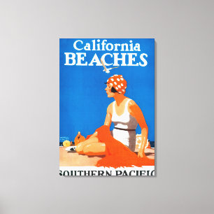 California Beaches Promotional Poster Canvas Print