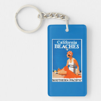 California Beaches Promotional Poster Keychain