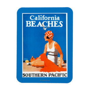California Beaches Promotional Poster Magnet