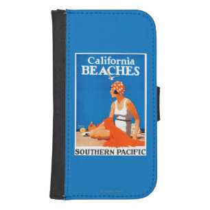 California Beaches Promotional Poster Galaxy S4 Wallet Case