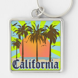 California Beaches Sunset Keychain