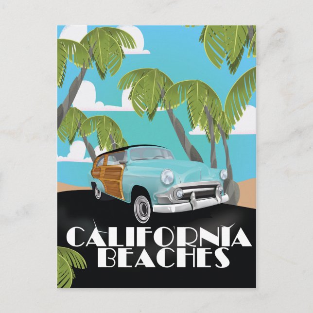 California Beaches Vacation print Postcard (Front)