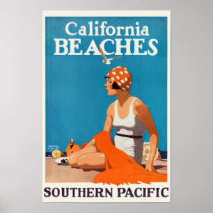 California Beaches Vintage Poster 1923