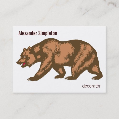 California Bear Business Card