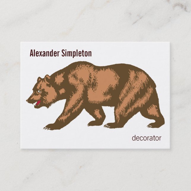California Bear Business Card (Front)