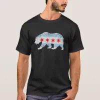 California Bear Chicago Flag Transplant Family Home T-Shirt