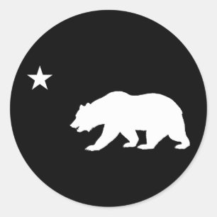 California Bear Classic Round Sticker