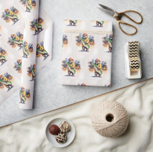 California Bear Firefighter Wrapping Paper