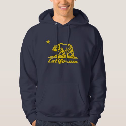 California Bear Flag Design Hoodie