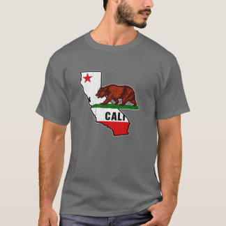 California Bear Flag Distressed Vintage Design Ove T-Shirt