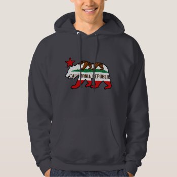 California Bear Flag (vintage Distressed) Hoodie by RobotFace at Zazzle