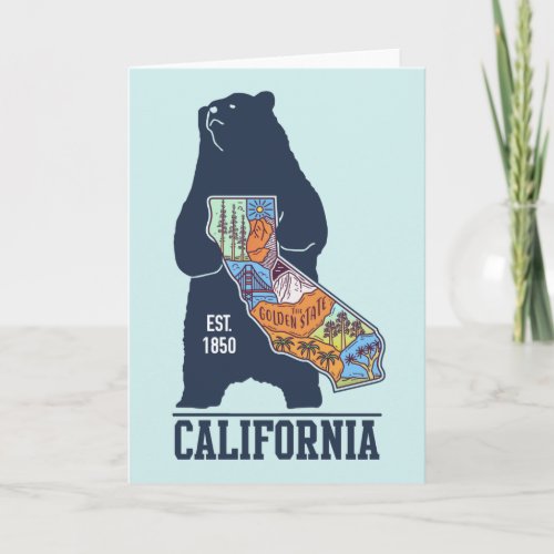 California Bear Golden State  Card
