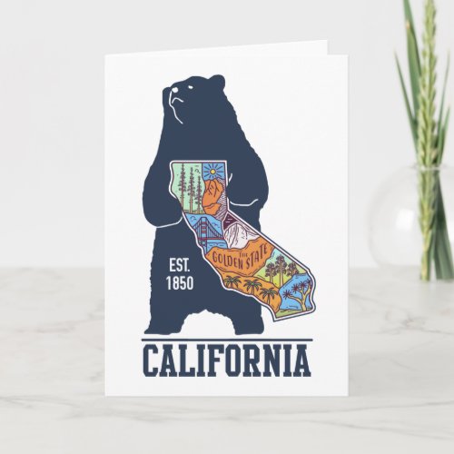 California Bear Golden State  Card