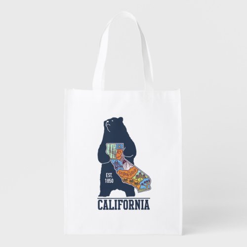 California Bear Golden State Grocery Bag