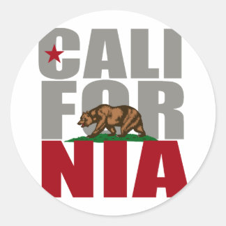 CALIFORNIA BEAR PRIDE - CLASSIC ROUND STICKER
