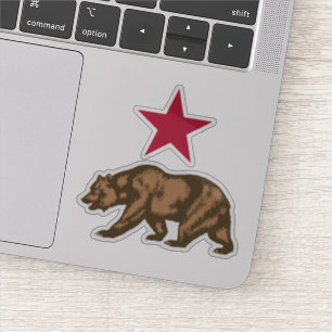 California Bear Republic Grizzly and Star Sticker