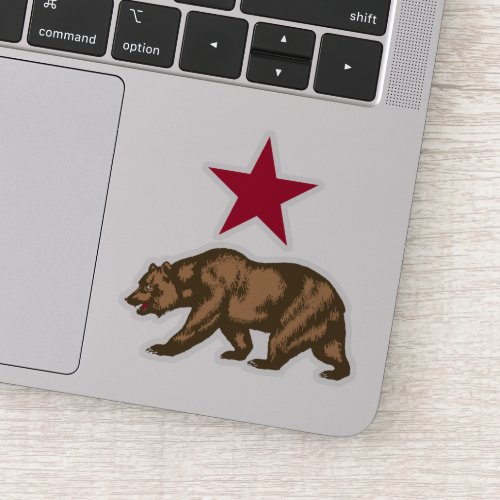 California Bear Republic Grizzly and Star Sticker