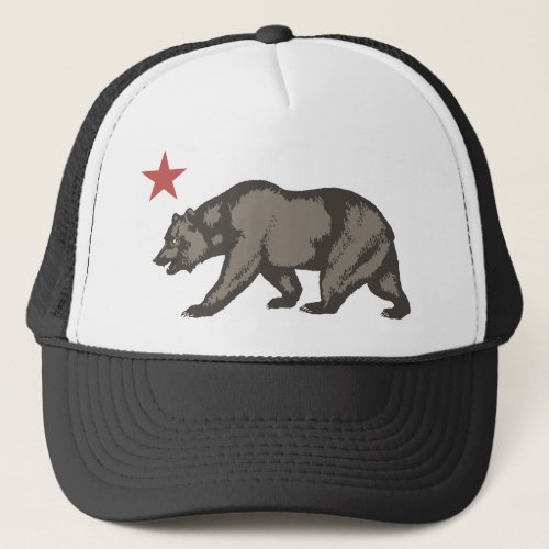 California bear STAR Trucker Hat