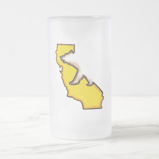 California bear state symbol frosted beer mug (Center)