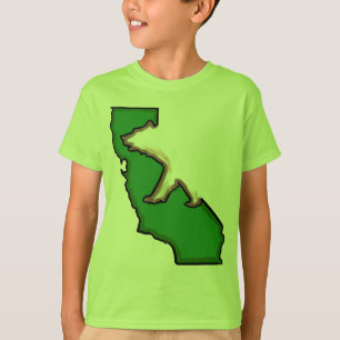 California bear state symbol green boys tee