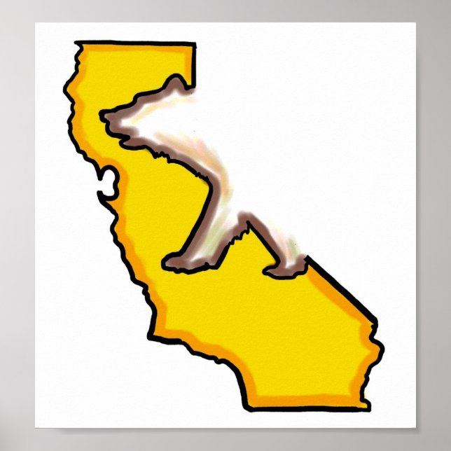 California bear state symbol wall poster (Front)