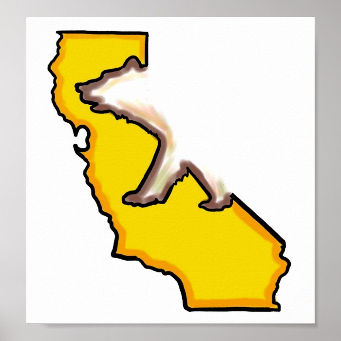 California bear state symbol wall poster