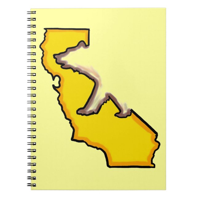 California bear state symbol yellow notebook (Front)