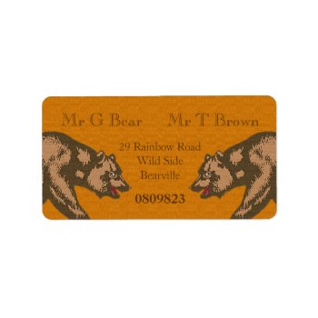 California Bears Address Labels For Gay Couples by AGayMarriage at Zazzle