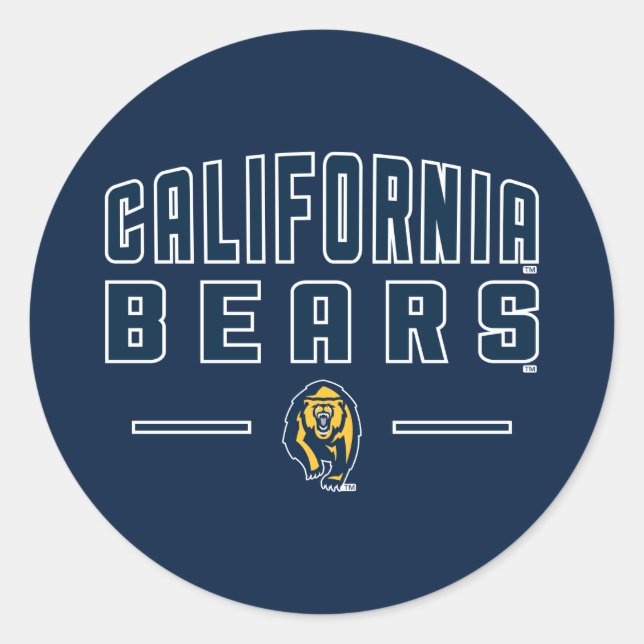 California Bears | Cal Berkeley 5 Classic Round Sticker (Front)