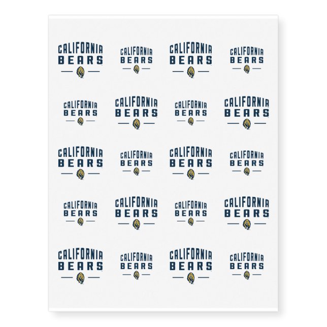 California Bears | Cal Berkeley Temporary Tattoos (Front)