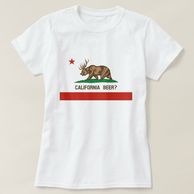 California Beer? State Flag T-shirt (Design Front)