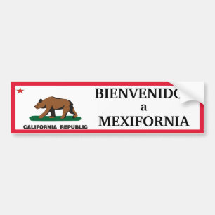 California: Bienvenidos a Mexifornia Bumper Sticker