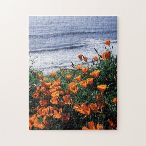 California Big Sur Coast California Poppy Jigsaw Puzzle