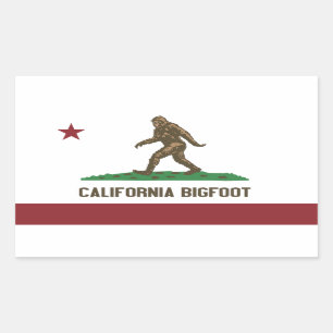 California Bigfoot Rectangular Sticker
